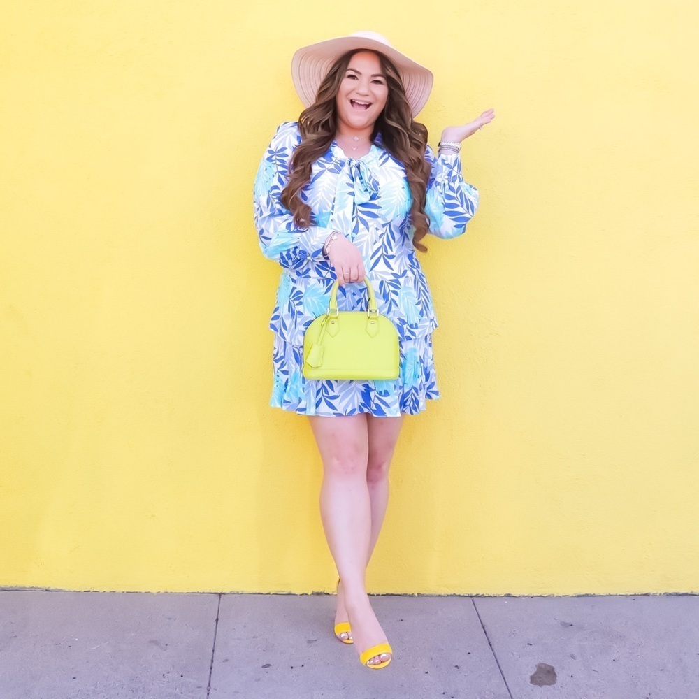 Sail To Sable Long Sleeve Ruffle Hem Dress